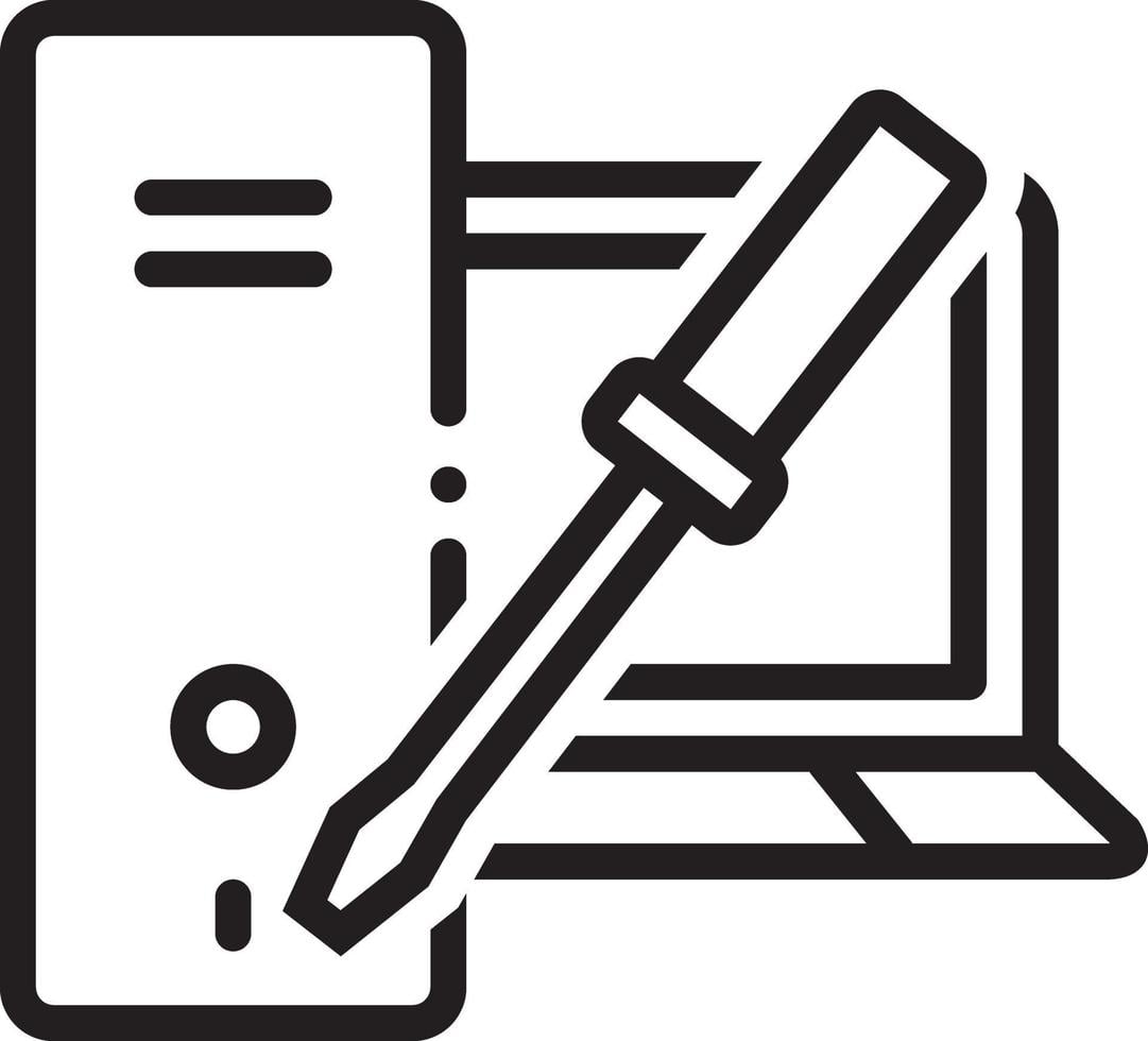 line-icon-for-pc-and-laptop-repair-vector Servicio Armado Básico - - en Elite Center