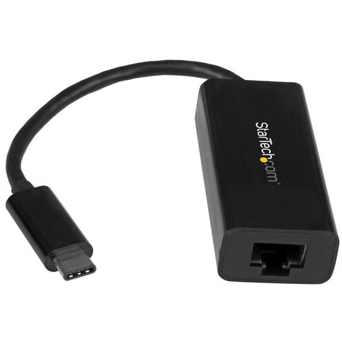 Cable para Accesorios de Computadores StarTech.com Adaptador de Red Ethernet Gigabit USB-C - Adaptador externo USB 3.0 a RJ45 - USB Tipo C a Ethernet - Negro
