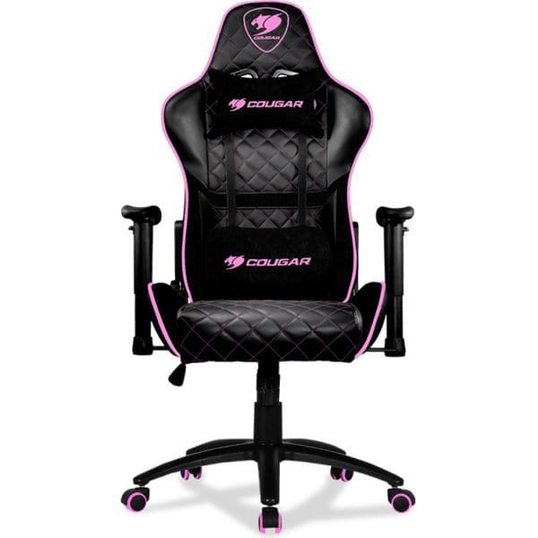 10000-600x600-1-2 Silla Gamer Cougar Armor One EVA (PVC, Ajustable, 120kg, Negra-Rosado) - Imagen 1