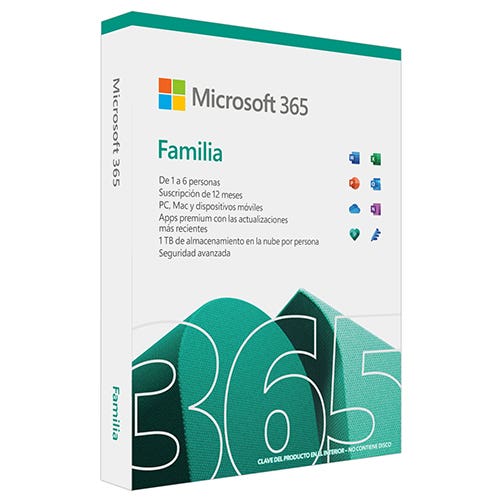 1152391f23-4 Microsoft 365 Family - Licencia básica - hasta 6 personas - Win, Mac, Android, iOS - Español - - en Elite Center
