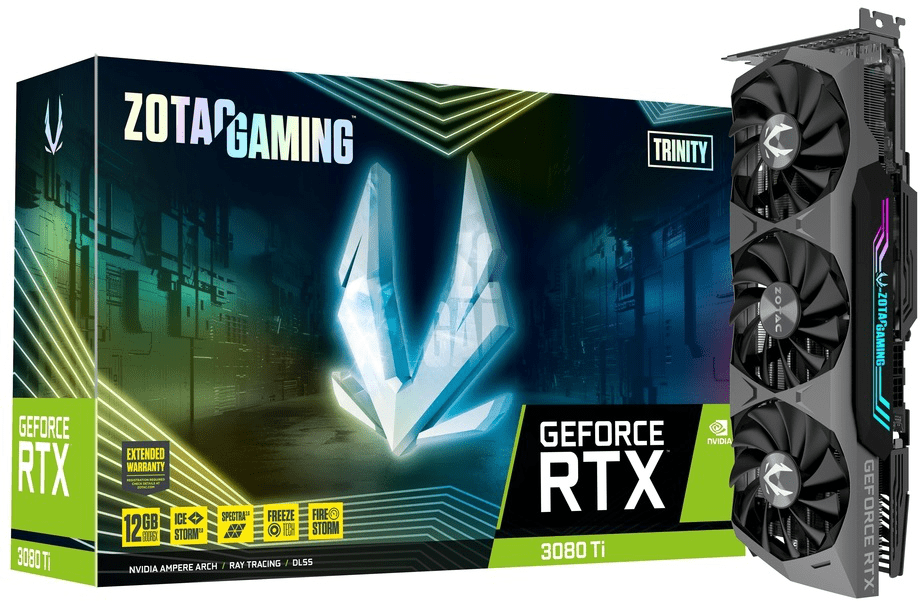 1417600_picture_1625598648 ZOTAC GAMING GeForce RTX 3080 Ti Trinity - Tarjeta gráfica - GF RTX 3080 Ti - 12 GB GDDR6X - PCIe 4.0 x16 - HDMI, 3 x DisplayPort - - en Elite Center