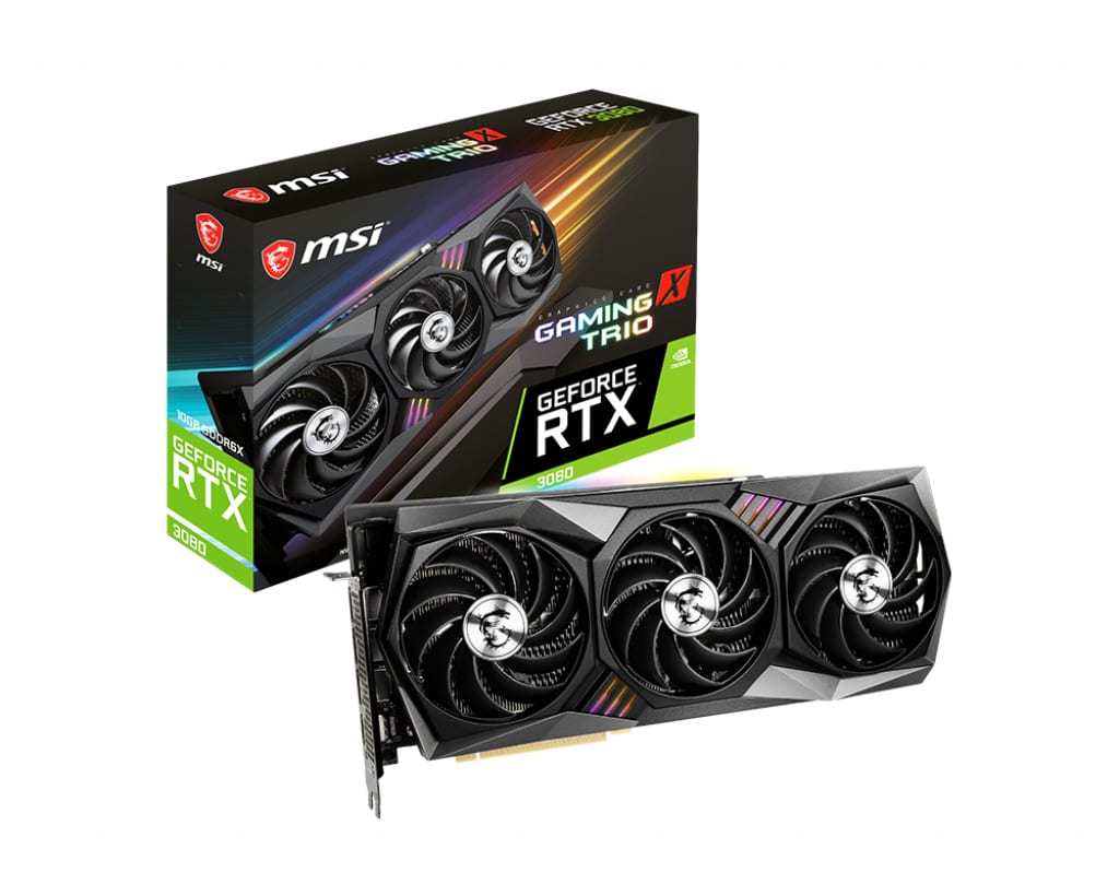 1604082303180-85935325_3827264762 Tarjeta de Video MSI GAMING RTX 3080 X TRIO 10G tarjeta gráfica NVIDIA GeForce RTX 3080 10 GB GDDR6X - - en Elite Center