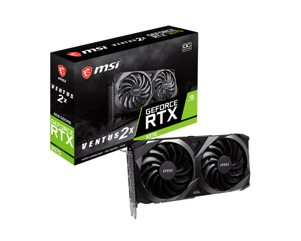 1610042958725-GEFORCE_RTX_3070_VENTUS_2X_OC Tarjeta de video MSI RTX 3070 Ventus 2X OC, 8GB, GDDR6, 256-Bit, 220W, DisplayPort, HDMI - - en Elite Center