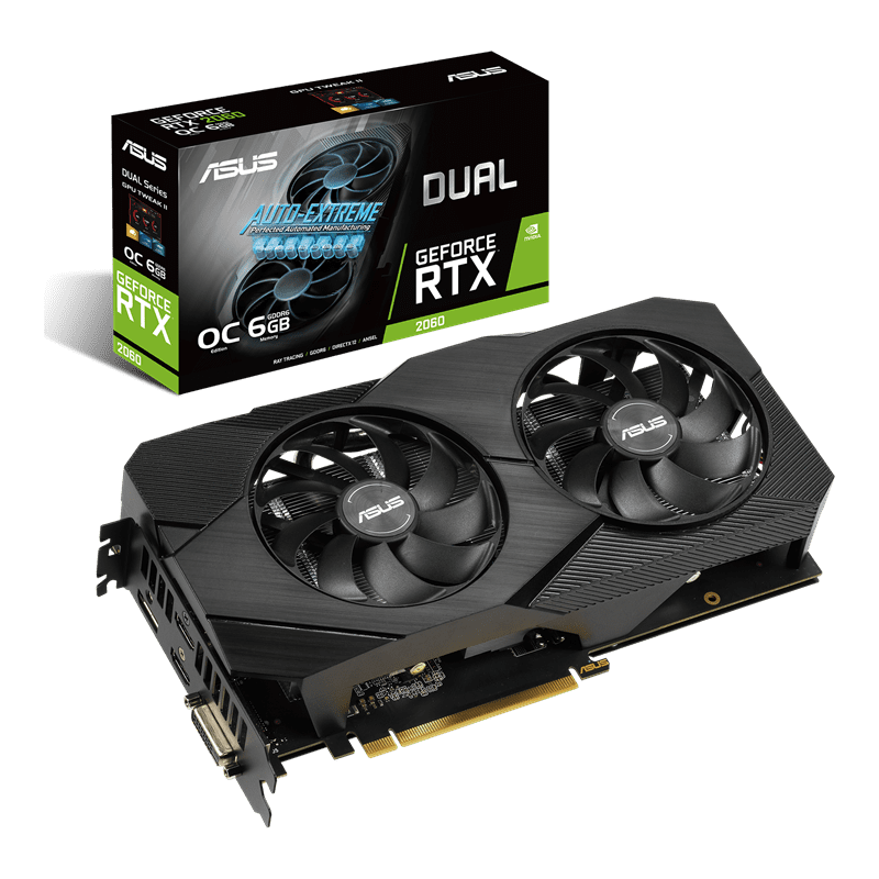 1626363344877-DUAL-RTX2060-O6G-EVO Tarjeta de Video ASUS Dual -RTX2060-O6G-EVO NVIDIA GeForce RTX 2060 6 GB GDDR6 - - en Elite Center