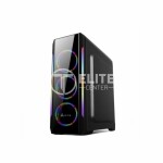 Gabinete GAMEPRO N23B, Vidrio Templado, Malla Frontal, 3x Fan , Mid Tower ATX ,Negro - Imagen 3