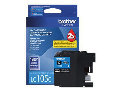 Brother LC105C cartucho de tinta 1 pieza(s) Original Alto rendimiento (XL) Cian