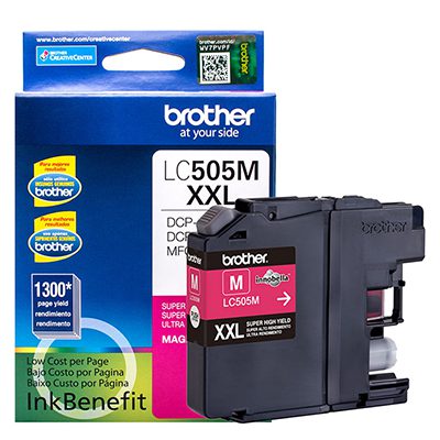 Brother LC-505M cartucho de tinta 1 pieza(s) Original Extra (Súper) alto rendimiento Magenta