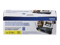 Brother TN316Y - Alto rendimiento - amarillo - original - cartucho de tóner - para Brother DCP-L8400CDN, HL-L8350CDW, HL-L8350CDWT, MFC-L8600CDW, MFC-L8850CDW
