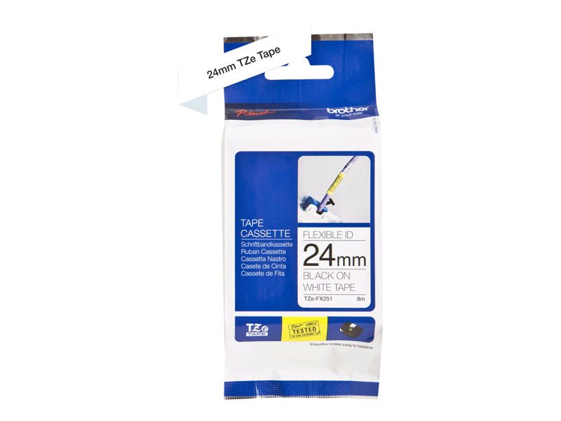 Brother TZE-FX251 cinta para impresora de etiquetas Negro sobre blanco