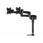 StarTech.com Brazo Articulado para Dos Monitores - Soporte con Mástil Ajustable de Fijación en Mesa para 2 Pantallas LCD de 24 Pulgadas - Kit de montaje - para 2 pantallas LCD (brazo ajustable) - plástico, acero - negro - tamaño de pantalla: 12"-24" - montable en escritorio - para P/N: ACCSMNT, ARMSTSLG, DK30A2DH, DK30C2DAGPD, DK30C2HAGPD, TB3DK2DPM2, TB3DK2DPPD
