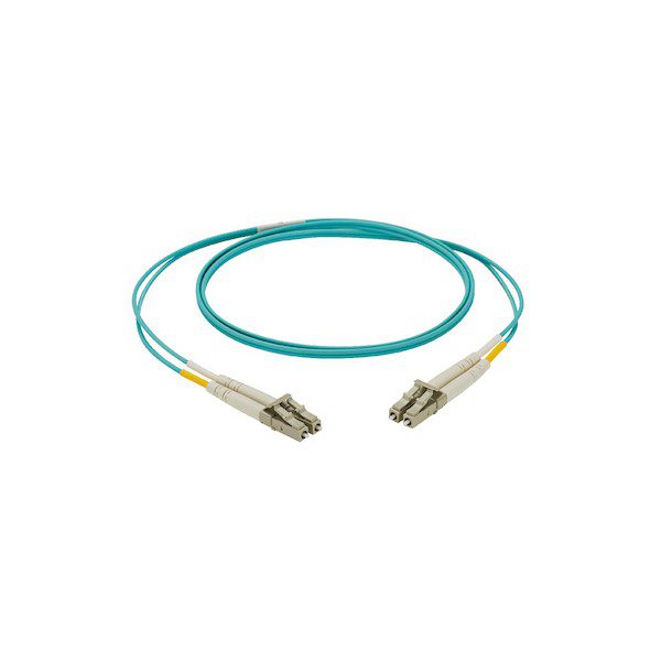 20220325-031259 Panduit NetKey - Cable de interconexión - LC de modos múltiples (M) a LC de modos múltiples (M) - 2 m - fibra óptica - impresión a dos caras - 50/125 micras - OM3 - sin halógenos - agua - Imagen 1