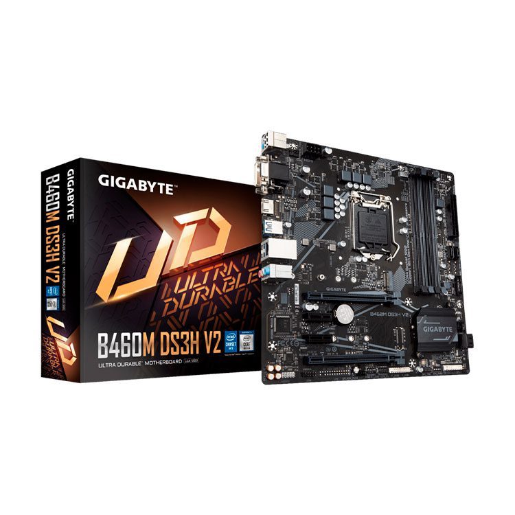 B460M-DS3H-V2 Placa Madre Gigabyte B460M DS3H LGA1200 ,M.2, SATA 6Gb/s, USB 3.2 Gen 1 Micro-ATX - Imagen 1