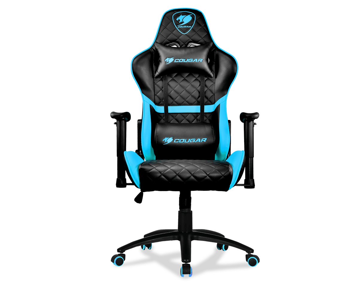 Silla Gamer Cougar Armor One Sky Blue (PVC, Ajustable, 120kg, Negra-Azul)