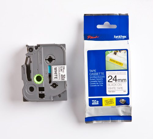 Brother TZE-S251 cinta para impresora de etiquetas Negro sobre blanco TZ
