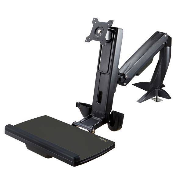 Accesorio para Computador de Mesa StarTech.com Brazo de Soporte de Pie y Sentado - Brazo Ajustable de Montaje en Escritorio de Pie o Sentado para Un Monitor VESA de hasta 27" - Ergonómico Articulado para Escritorio de Pie