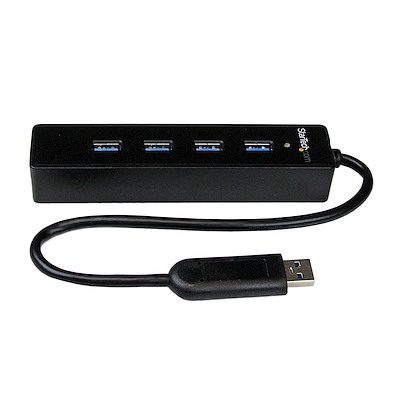st4300pbu3.main_.jpg USB Hub StarTech.com Adaptador Concentrador Hub Ladrón USB 3.0 (5Gbps) Super Speed Portátil de 4 Puertos Salidas - Negro - - en Elite Center