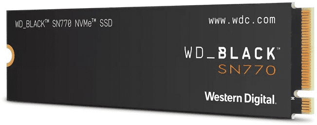 1619300_picture_1656487078.png Unidad SSD WD Black SN770, 500GB, M.2 2280, NVMe PCIe 4.0 4x, Lectura 5000MB/s Escritura 4000MB/s - Imagen 1