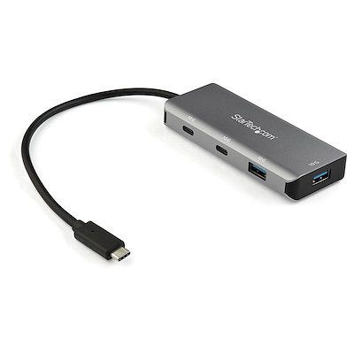 Cable para Accesorios de Computadores StarTech.com Hub USB C de 4 puertos - 2x USB A y 2x USB C - Concentrador USB Tipo C 3.2 Gen 2 SuperSpeed de 10Gbps Alimentado por el bus USB - Ladrón USB C con Cable de 25cm