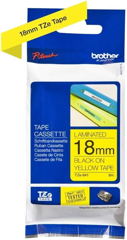 Brother TZE-641 cinta para impresora de etiquetas Negro sobre amarillo
