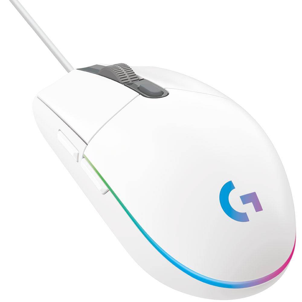 Logitech Gaming Mouse G203 LIGHTSYNC - Ratón - óptico - 6 botones - cableado - USB - blanco