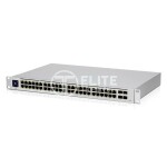 Switch Layer 2 con 48 Puertos Gigabit y PoE+ (195W), UniFi Switch 48 PoE, En rack (1U)