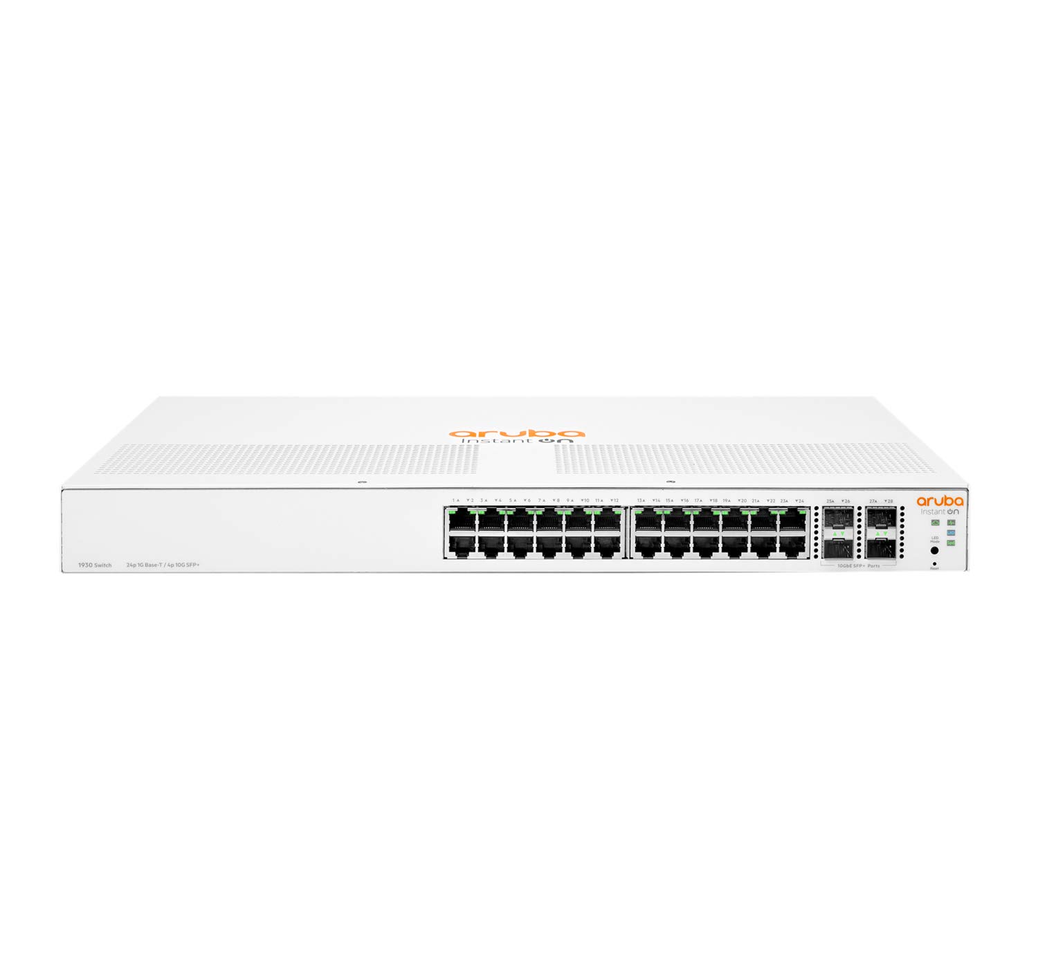 61Or-qvOCL._SL1500_.jpg HPE Networking Instant On 1930 24G Class4 PoE 4SFP/SFP+ 195W Switch - Conmutador - L3 - Gestionado - 24 x 10/100/1000 (PoE) + 4 x 1 Gigabit / 10 Gigabit SFP+ - montaje en rack - PoE (195 W) - - en Elite Center
