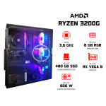 ELITE PC GAMER – Ryzen 3 3200G v7, 8GB RAM RGB – Serie Platino