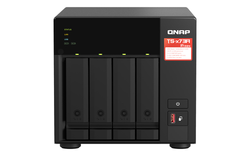 Almacenamiento de Redes (NAS) QNAP TS-473A NAS Torre Ryzen Embedded V1500B 8 GB DDR4 0 TB QNAP Turbo System Negro Almacenamiento de Redes (NAS) QNAP TS-473A NAS Torre Ryzen Embedded V1500B 8 GB DDR4 0 TB QNAP Turbo System Negro - Imagen 1