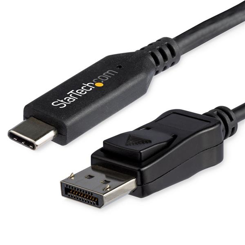 Cable y Adaptador StarTech.com CDP2DP146B adaptador de cable de vídeo 1,8 m USB Tipo C DisplayPort Negro