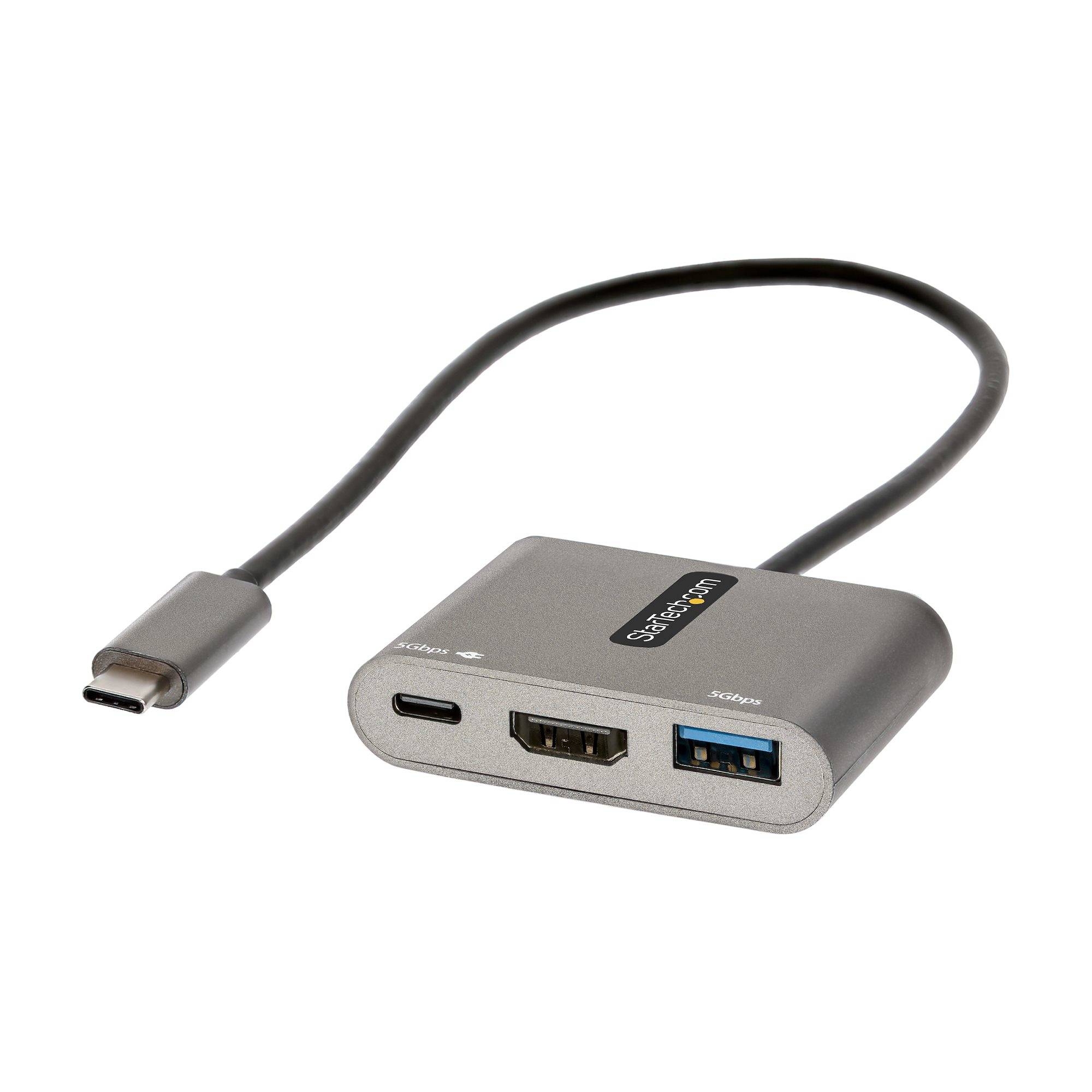 Accesorio para Portátil StarTech.com Adaptador Multipuertos USB C, USB Tipo C a HDMI, Vídeo de 4K, PD de 100W, Pass Through, Hub Ladrón USB 3.0 1x USBC 1x USBA, Mini Docking Station USBC para Portátil