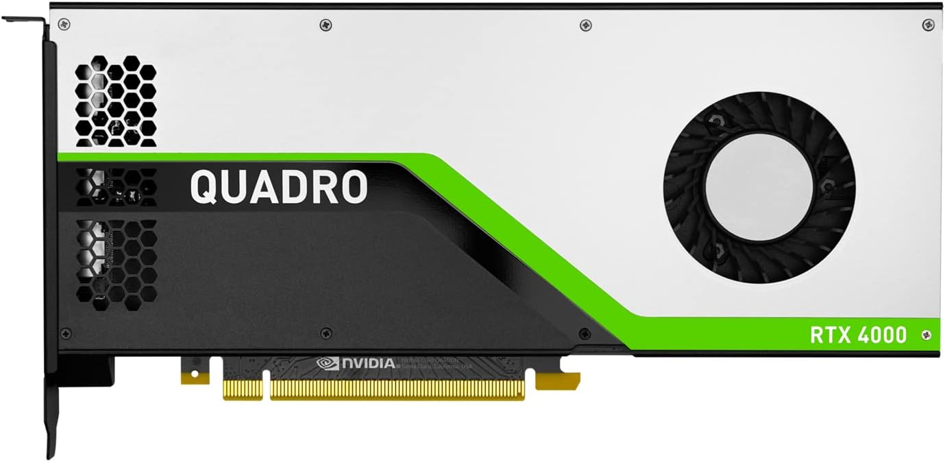 NVIDIA Quadro RTX 4000 - Tarjeta gráfica - Quadro RTX 4000 - 8 GB GDDR6 - PCIe 3.0 x16 - para Nimble Storage dHCI Large Solution with HPE ProLiant DL380 Gen10; ProLiant DL380 Gen10