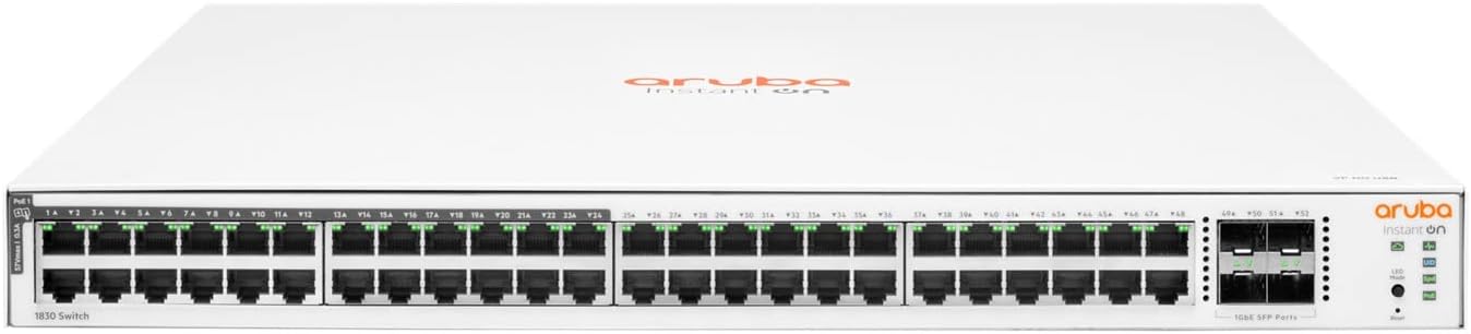 51gTeUhs-LL._AC_SL1500_.jpg HPE Networking Instant On 1830 48G 24p Class4 PoE 4SFP 370W Switch - Conmutador - inteligente - 24 x 10/100/1000 + 24 x 10/100/1000 (PoE+) + 4 x Gigabit SFP - sobremesa, montaje en rack - PoE+ (370 W) - - en Elite Center