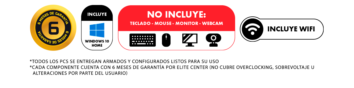 ELITE PC GAMER - Ryzen 5 5600G v18, 16GB RAM RGB - Serie Diamante - - en Elite Center ELITE PC GAMER - Ryzen 5 5600G v18, 16GB RAM RGB - Serie Diamante - - en Elite Center