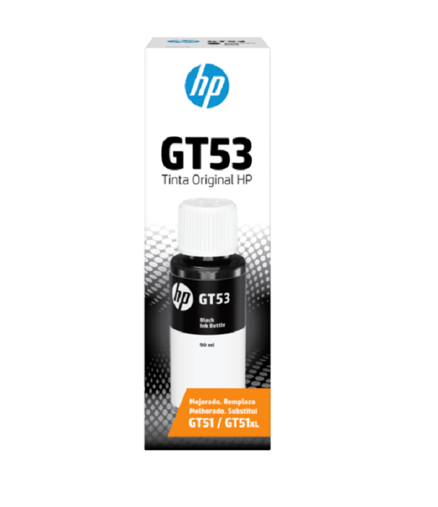 063Q4ZXBRZFR45X70903GZ31E8.png HP - GT53 - Ink cartridge - Black - 1VV22AL - Botella de tinta HP GT53 Negro 4,000 Págs - Imagen 1