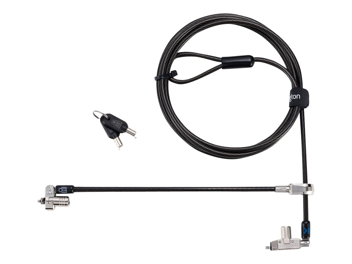Cable para Accesorios de Computadores Kensington Candado fino con llave N17 2.0 de doble cabezal para portátiles con ranura tipo "wedge"