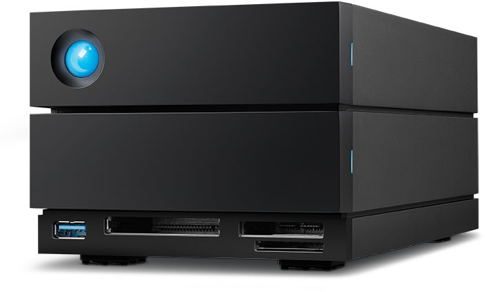 LaCie 2big Dock STLG28000400 - Orden unidad de disco duro - 28 TB - 2 compartimentos (SATA-600) - HDD 14 TB x 2 - Thunderbolt 3, USB 3.2 Gen 2 (externo) - con 5 años de plan de servicio para recuperación de datos