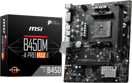 1852244_picture_1702367496.png Tarjeta Madre MSI B450M-A PRO MAX II placa base AMD B450 Zócalo AM4 micro ATX - - en Elite Center