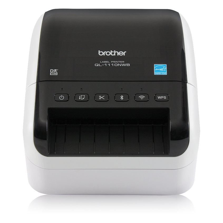 Brother QL-1110NWB impresora de etiquetas Térmica directa 300 x 300 DPI 110 mm/s Inalámbrico y alámbrico Ethernet DK Wifi Bluetooth