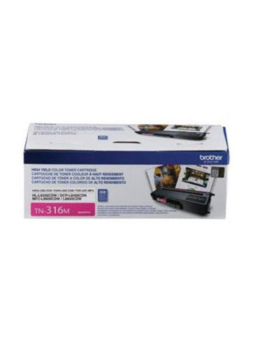 Brother TN316M - Alto rendimiento - magenta - original - cartucho de tóner - para Brother DCP-L8400CDN, HL-L8350CDW, HL-L8350CDWT, MFC-L8600CDW, MFC-L8850CDW
