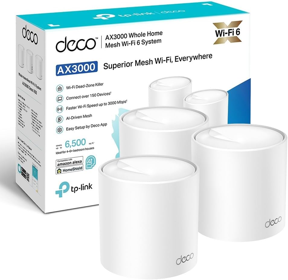 51O5PZgyNYL._AC_SL1000_.jpg Punto de Acceso TP-Link Deco X50 (3-pack) Doble banda (2,4 GHz / 5 GHz) Wi-Fi 6 (802.11ax) Blanco Interno - - en Elite Center