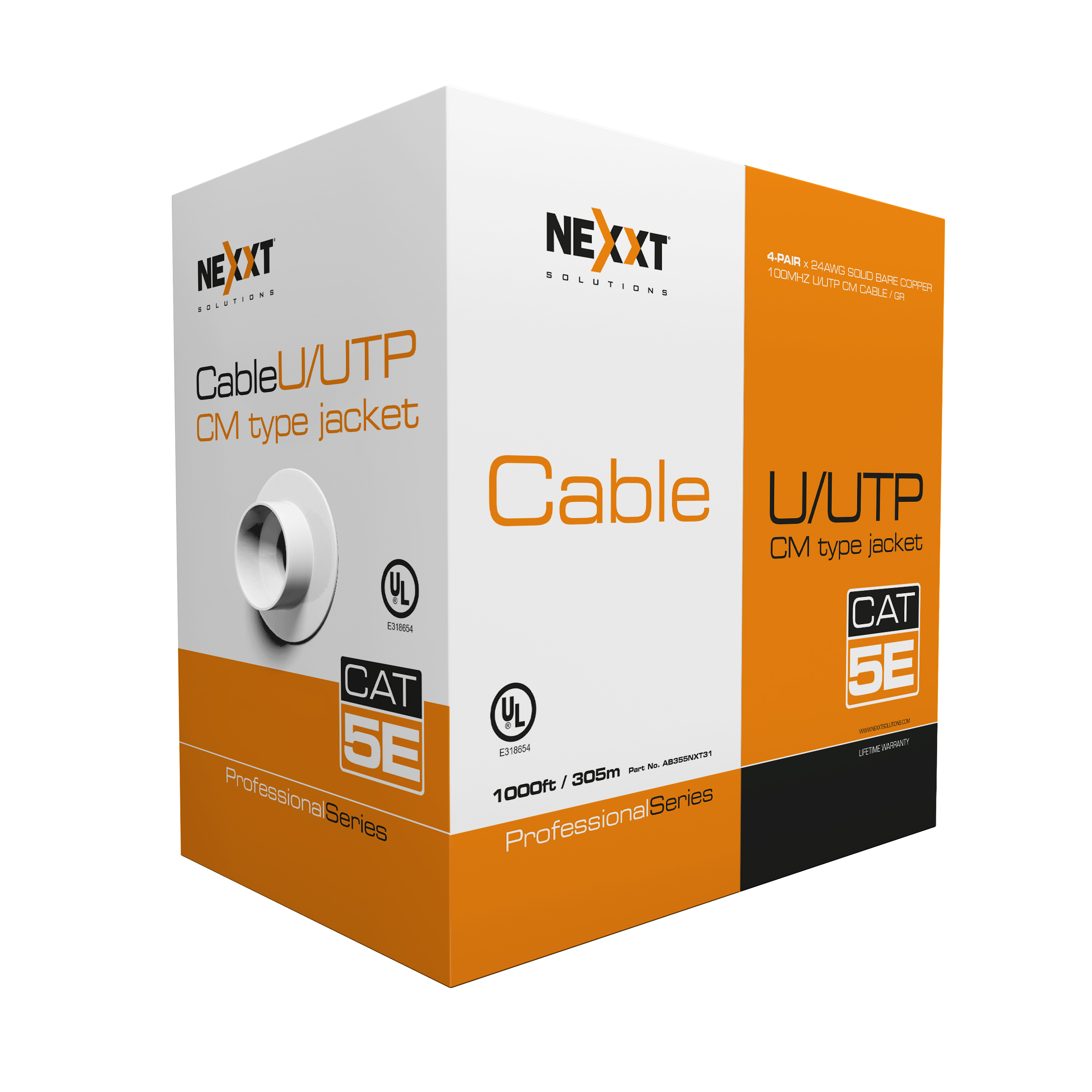 ab355nxt31_land.jpg Nexxt Solutions Infrastructure - Bulk cable - UTP - 305 m RJ-45 - Gray - Cat5e 4P 25AWG CM - - en Elite Center
