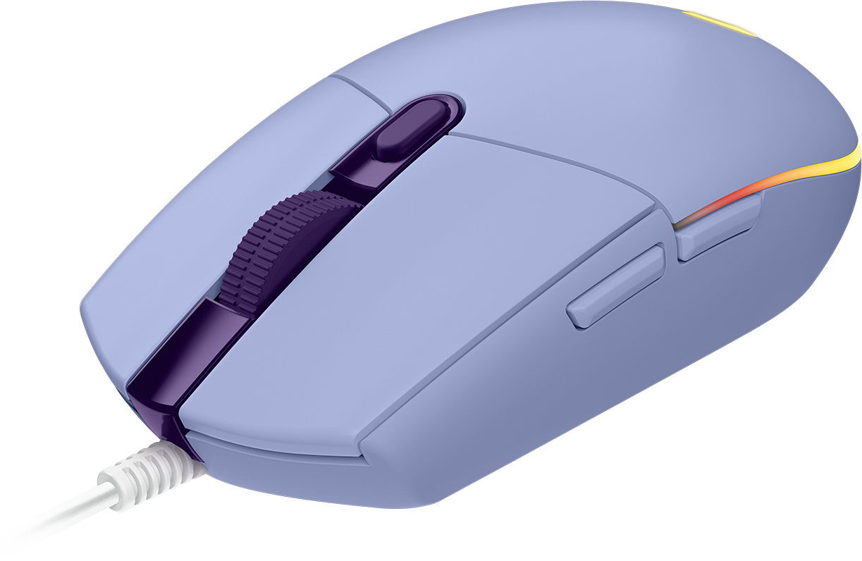 Logitech Gaming Mouse G203 LIGHTSYNC - Ratón - óptico - 6 botones - cableado - USB - lila