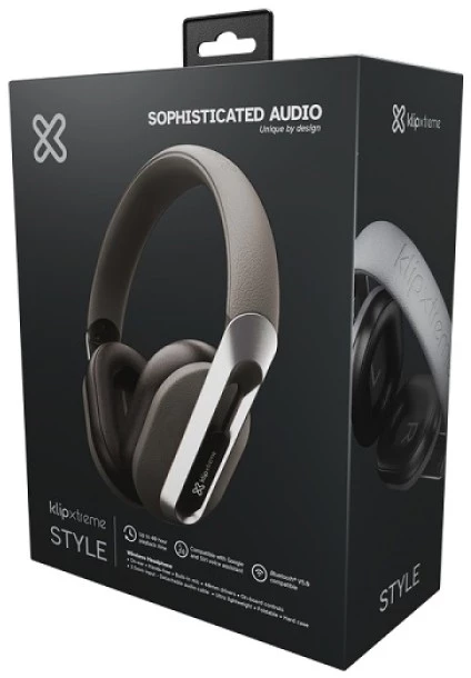 1733523_picture_1678335479.png Klip Xtreme - KWH-750GR - Headphones - Para Home audio / Para Portable electronics / Para Professional audio / Para Cellular phone - Wireless - 40Hr Gray color - Imagen 1