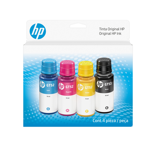 Cartucho de Tóner HP GT53/GT52 Ink Bottle Combo 4-Pack
