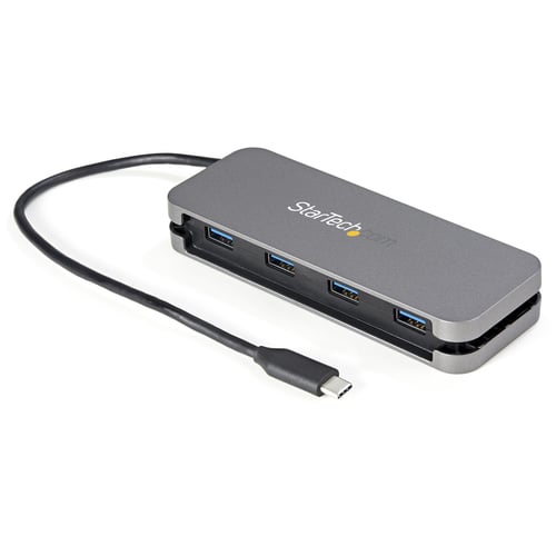 Accesorio para Portátil StarTech.com Hub Ladrón USB C de 4 Puertos - 4x USB-A - Concentrador USB 3.0 Tipo C de 5Gbps (USB 3.2 Gen 1) - Hub Portátil USB-C a USB-A - con Cable de 28,5cm con Gestión de Cableado (HB30CM4AB)