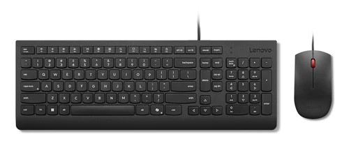 Combo Teclado y Mouse Lenovo 4X31R64424 teclado Ratón incluido Hogar / Oficina USB Español Negro Combo Teclado y Mouse Lenovo 4X31R64424 teclado Ratón incluido Hogar / Oficina USB Español Negro - Imagen 1