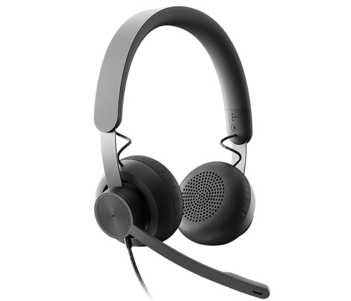 Logitech Zone Wired Noise Cancelling Headset – Para Microsoft Teams – auricular – en oreja – cableado – cancelación de sonido activo – USB-C – grafito Logitech 981-000871 auricular y casco Auriculares Alámbrico Diadema Oficina/Centro de llamadas USB Tipo C Grafito - - en Elite Center