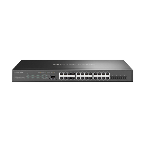 Enrutador TP-Link Omada SG3428XMP switch Gestionado L2+ Gigabit Ethernet (10/100/1000) Energía sobre Ethernet (PoE) 1U Negro