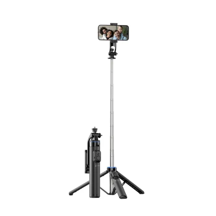 Xtech – Selfie stick – Snap Flex w tripod XSS-211 Selfie Stick con Trípode y Control Remoto Xtech SnapFlex, Bluetooth, Negro - Imagen 1
