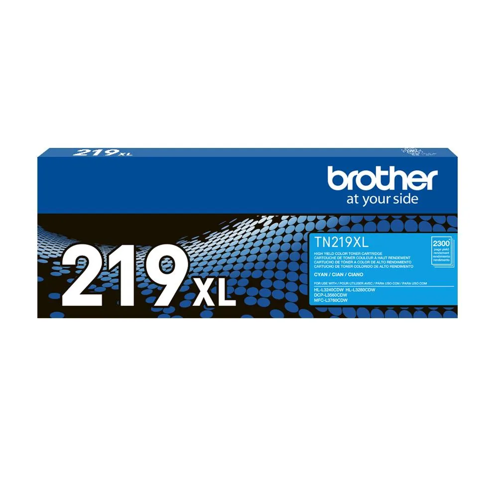 Brother – TN-219XLC – Toner cartridge – Cyan Toner Brother XL TN219XLC CYAN, CPL3560CDW HLL3280CDW MFCL3760CDW 2.300 Pág - Imagen 1